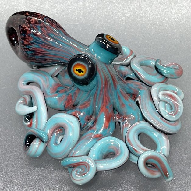 XODAS ペンダント　ボロシリケイトガラス Octopus ペンダント　ボロシリケイトガラス XODAS Octopus